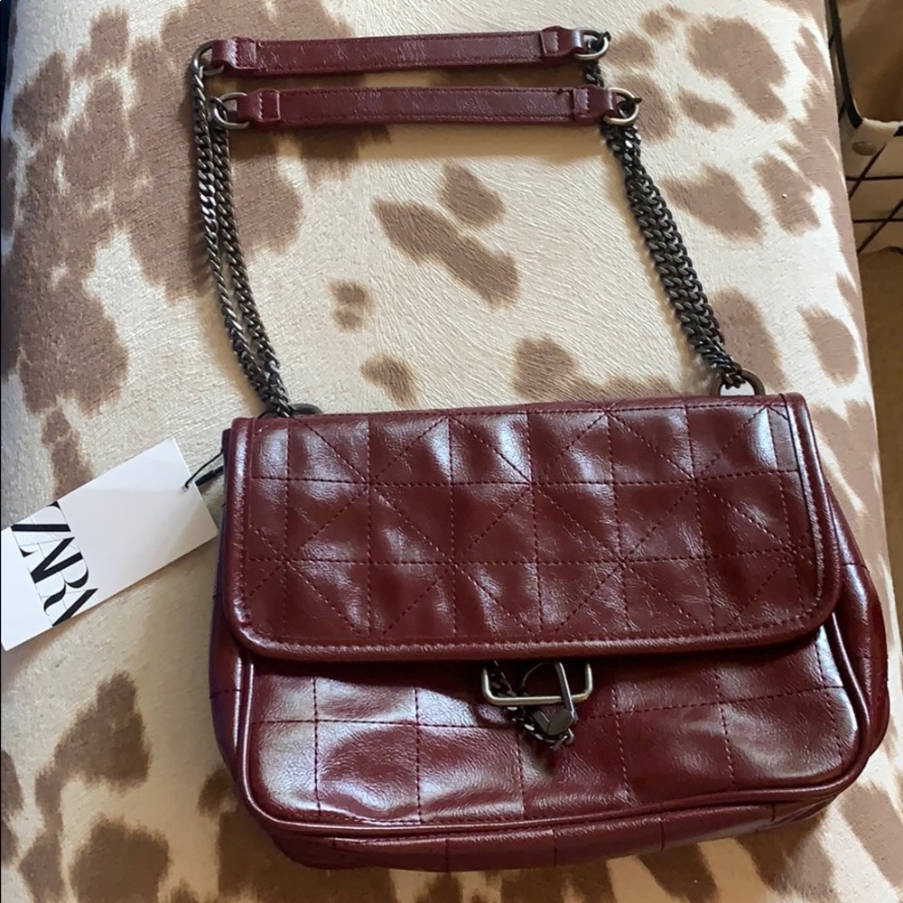 NWT ZARA SHOULDER OR CROSSBODY RED BAG